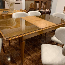 سفره مودرن  (بتكبر و تتقفل) + 6 كراسي 