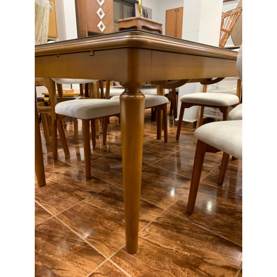 سفره مودرن  (بتكبر و تتقفل) + 6 كراسي 